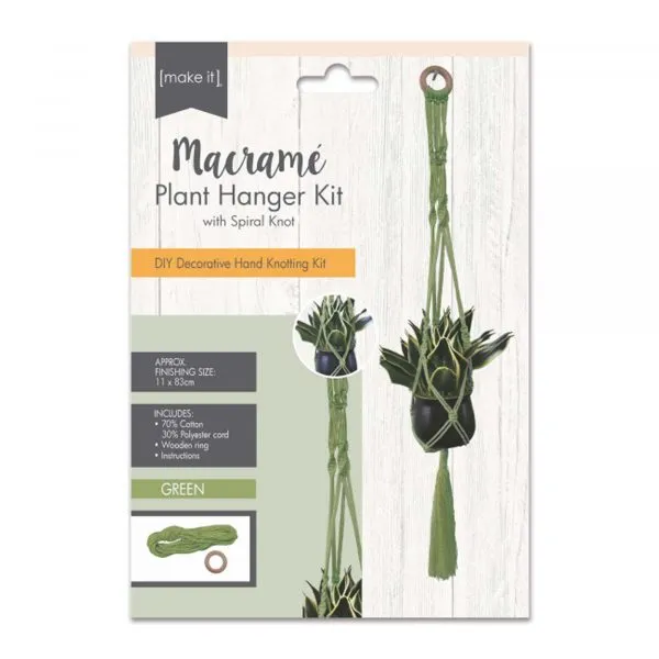 Macrame Spiral Knot Plant Hanger Kit