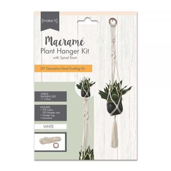 Macrame Spiral Knot Plant Hanger Kit