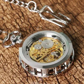 Mechanical Skeleton Open Face Pocket Watch - Series