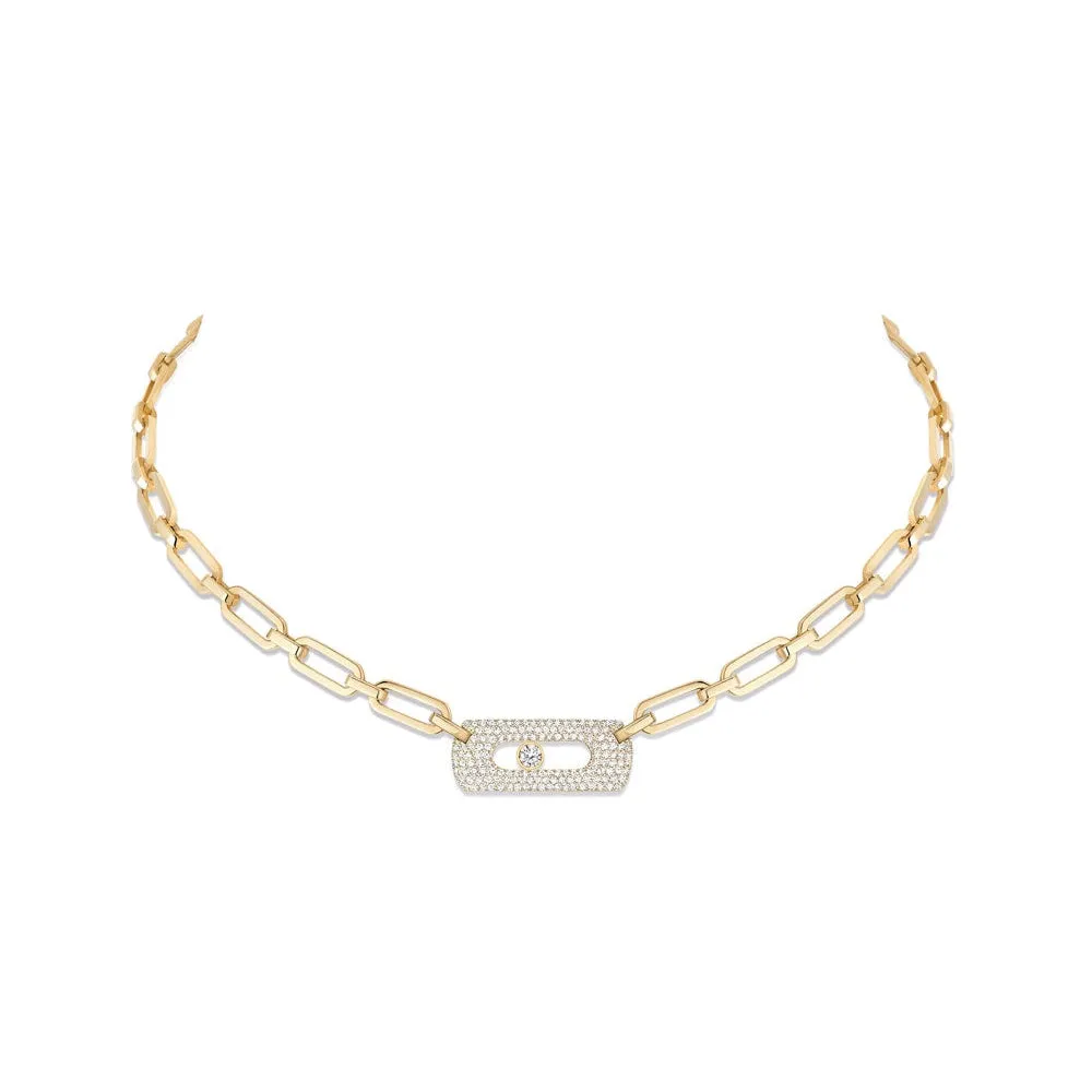 Messika 18K Yellow Gold Diamond My Move Necklace