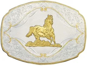 Montana Silversmiths Men's Galloping Horse Western Belt Buckle - 2920-463
