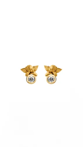 My Angel Earrings in Yellow Gold with Diamonds