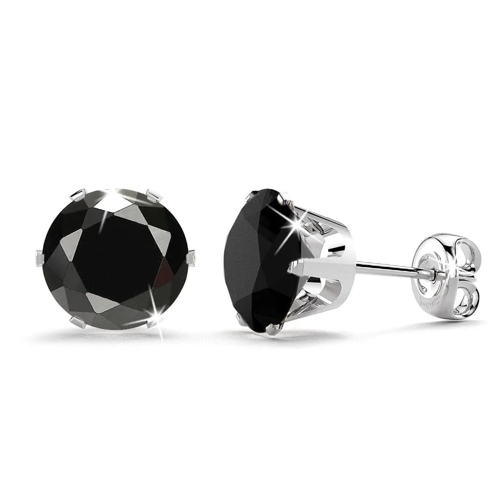 Nabeeyla Black Stud Earrings|7mm