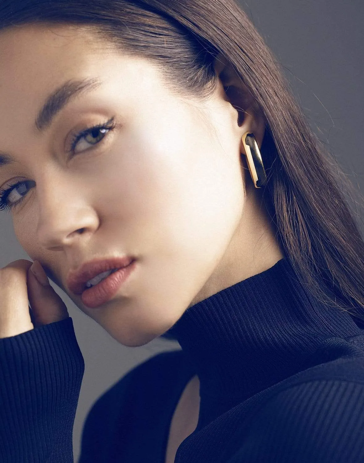 Navette Hoop Earrings