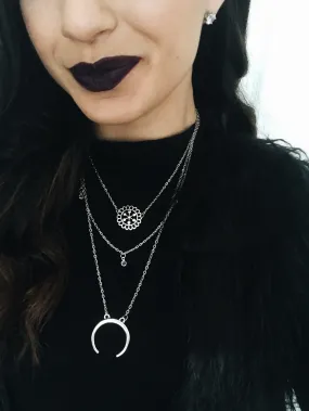 Necklaces - Bohemian Silver Triple Layered Necklace