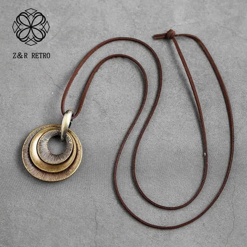 New Arrival Zinc Alloy Pendant with Long Rope Necklace Jewelry 2019