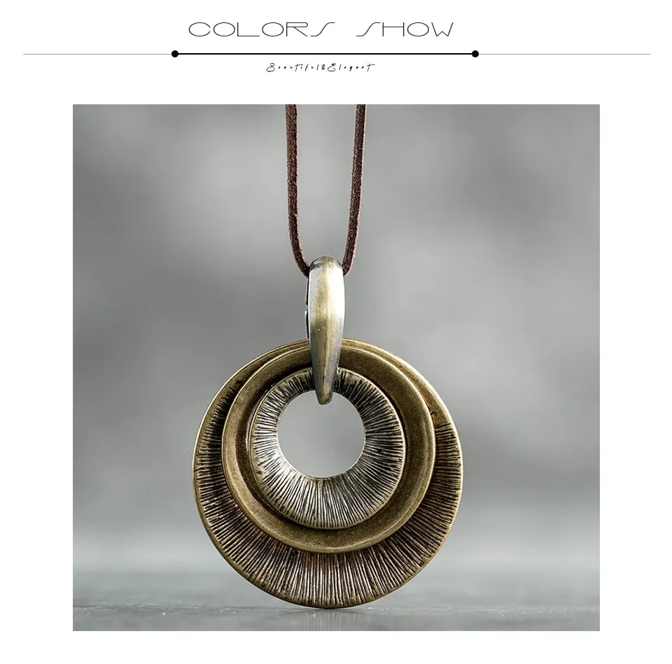 New Arrival Zinc Alloy Pendant with Long Rope Necklace Jewelry 2019