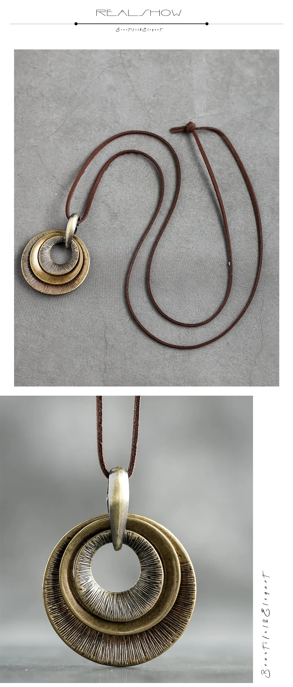 New Arrival Zinc Alloy Pendant with Long Rope Necklace Jewelry 2019