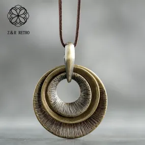 New Arrival Zinc Alloy Pendant with Long Rope Necklace Jewelry 2019