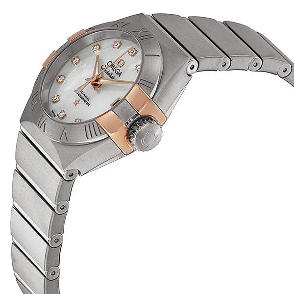 Omega Constellation Co-Axial Mother of Pearl Dial Stainless Steel Ladies Watch OM12320272055004 123.20.27.20.55.004