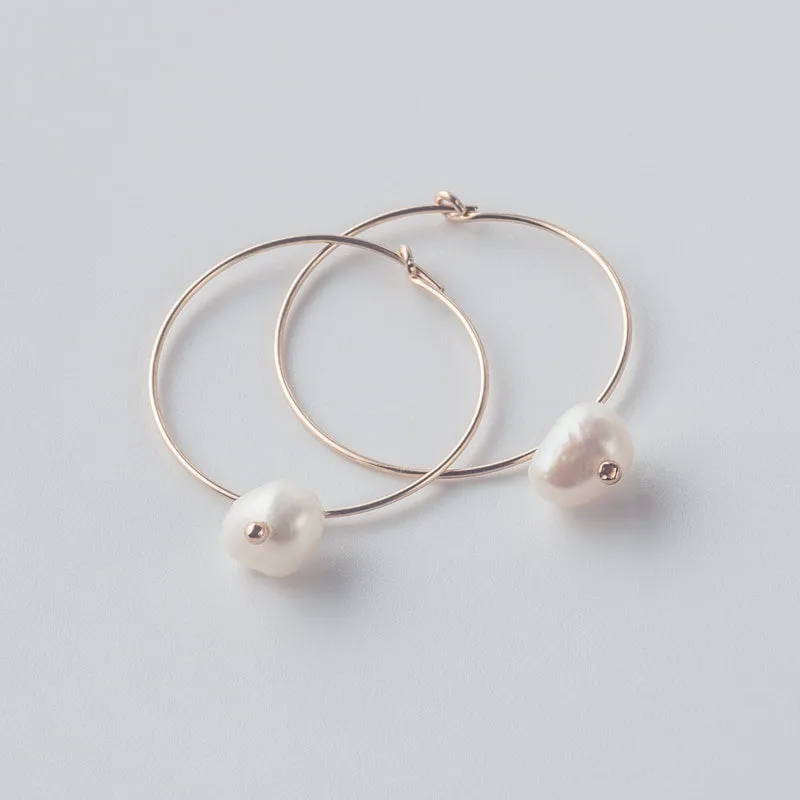 Original Pearl Hoop Earring
