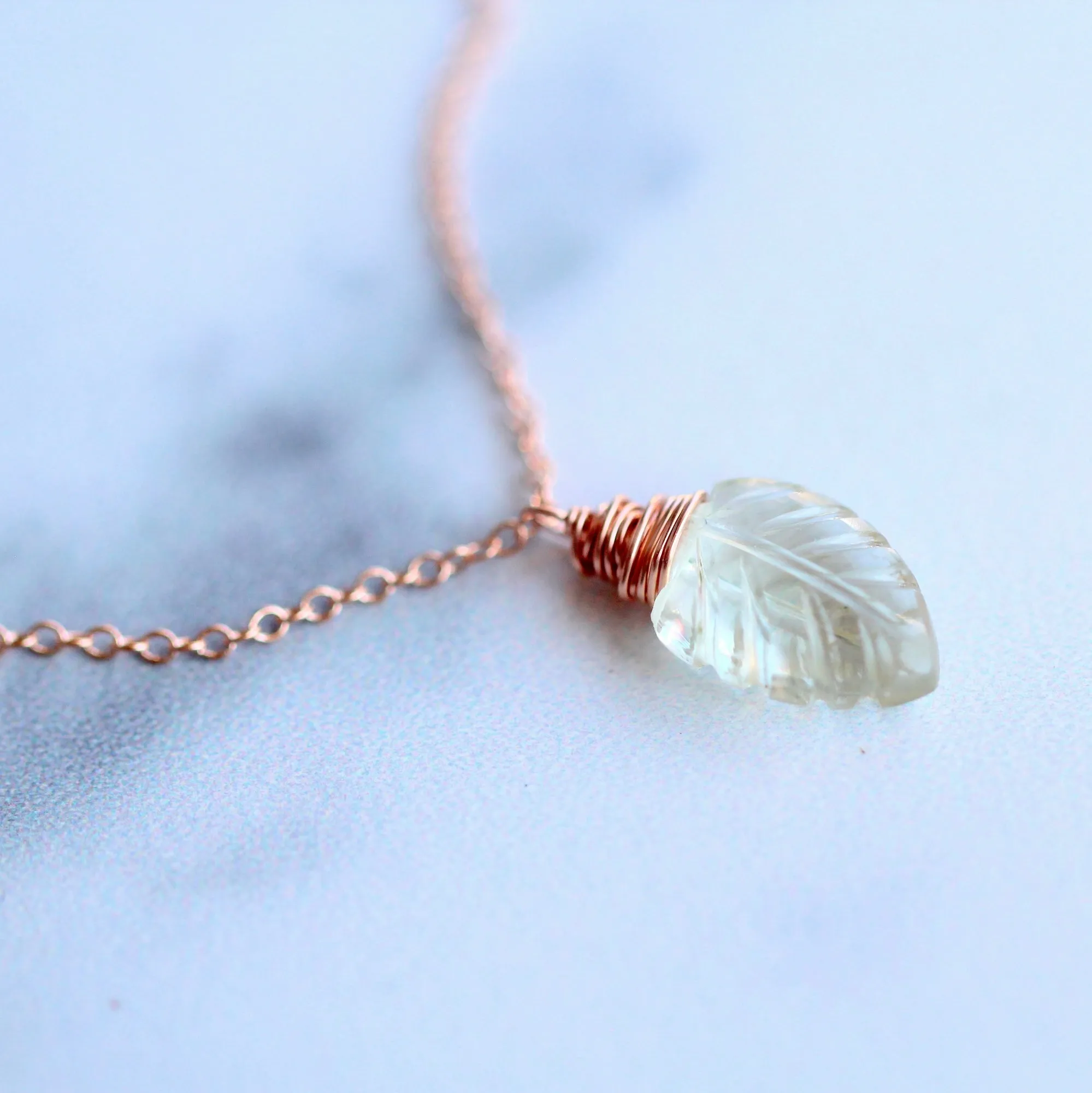 Palm Necklace - Prasiolite