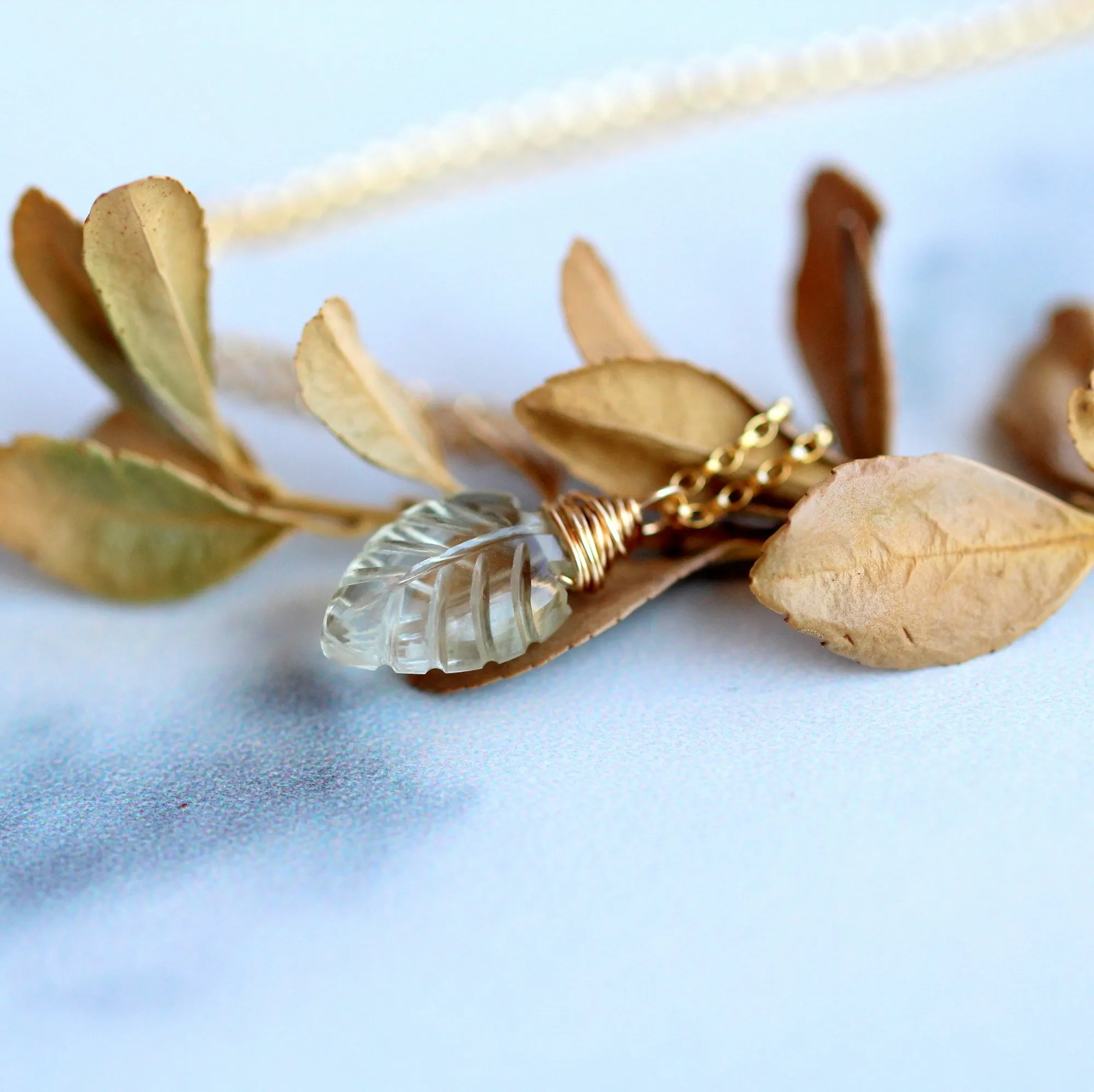 Palm Necklace - Prasiolite