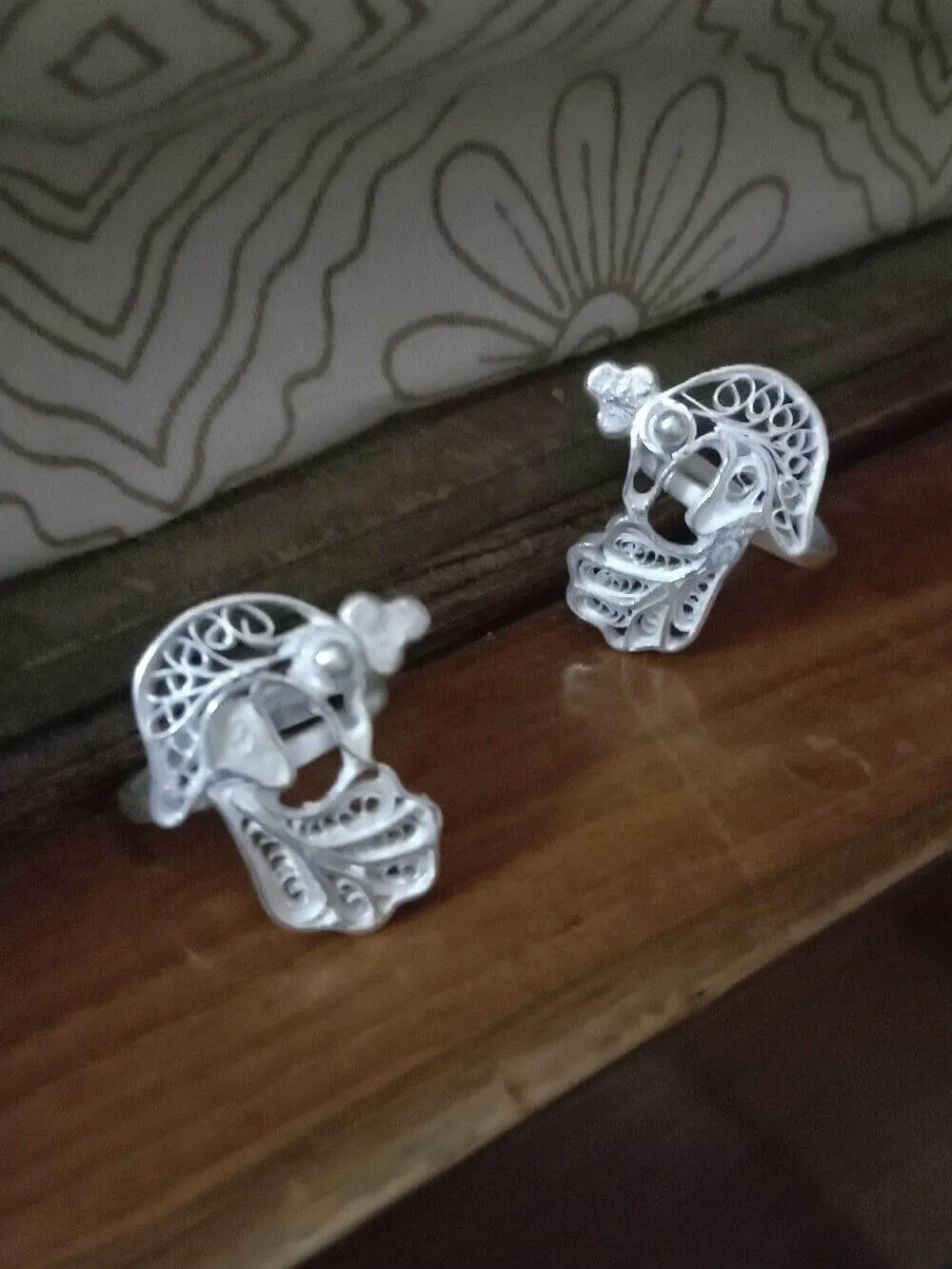 Peacock Toe Rings
