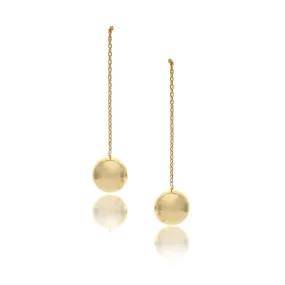 Polished Bead on Chain Earrings