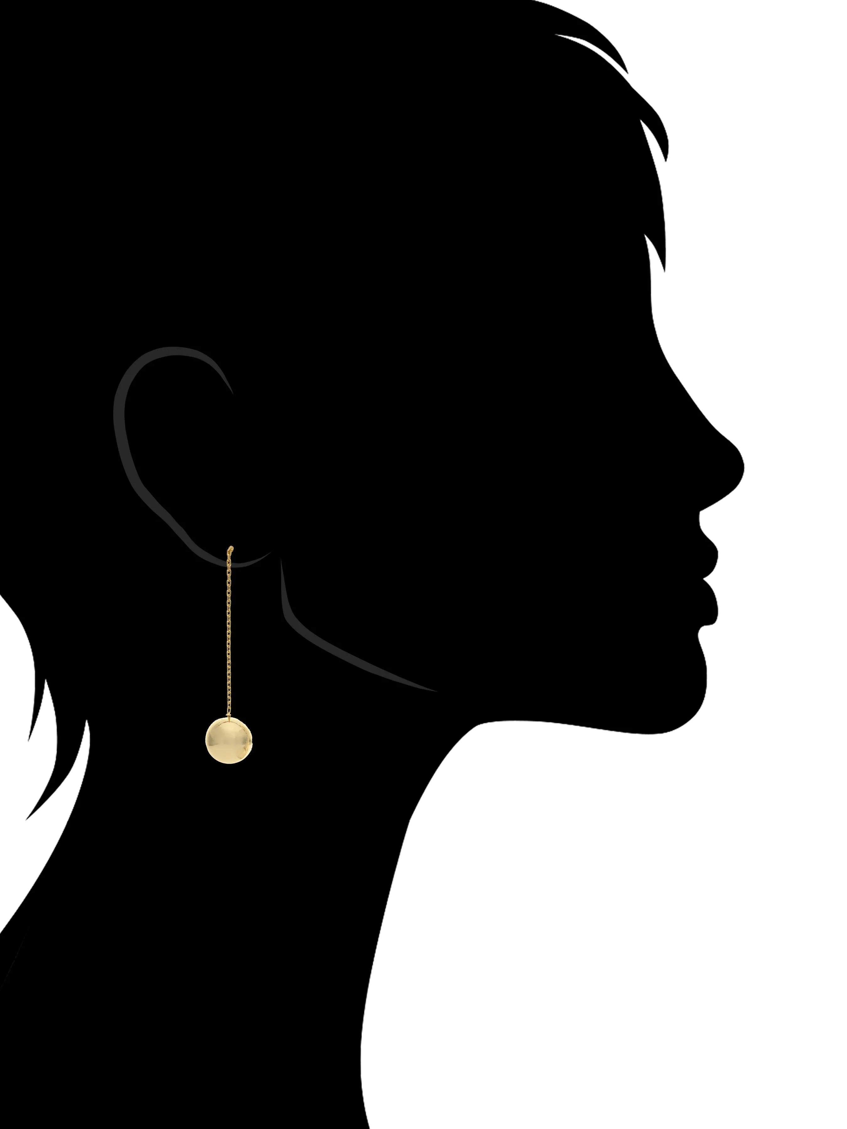 Polished Bead on Chain Earrings