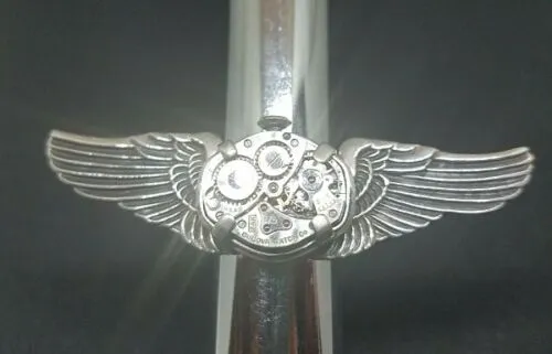 "Time flies" BOOTLEG silver steam punk watch ring