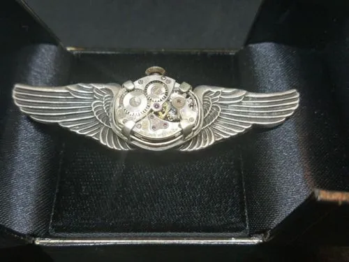 "Time flies" BOOTLEG silver steam punk watch ring
