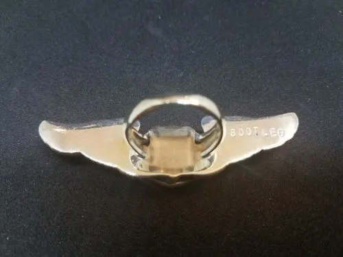 "Time flies" BOOTLEG silver steam punk watch ring