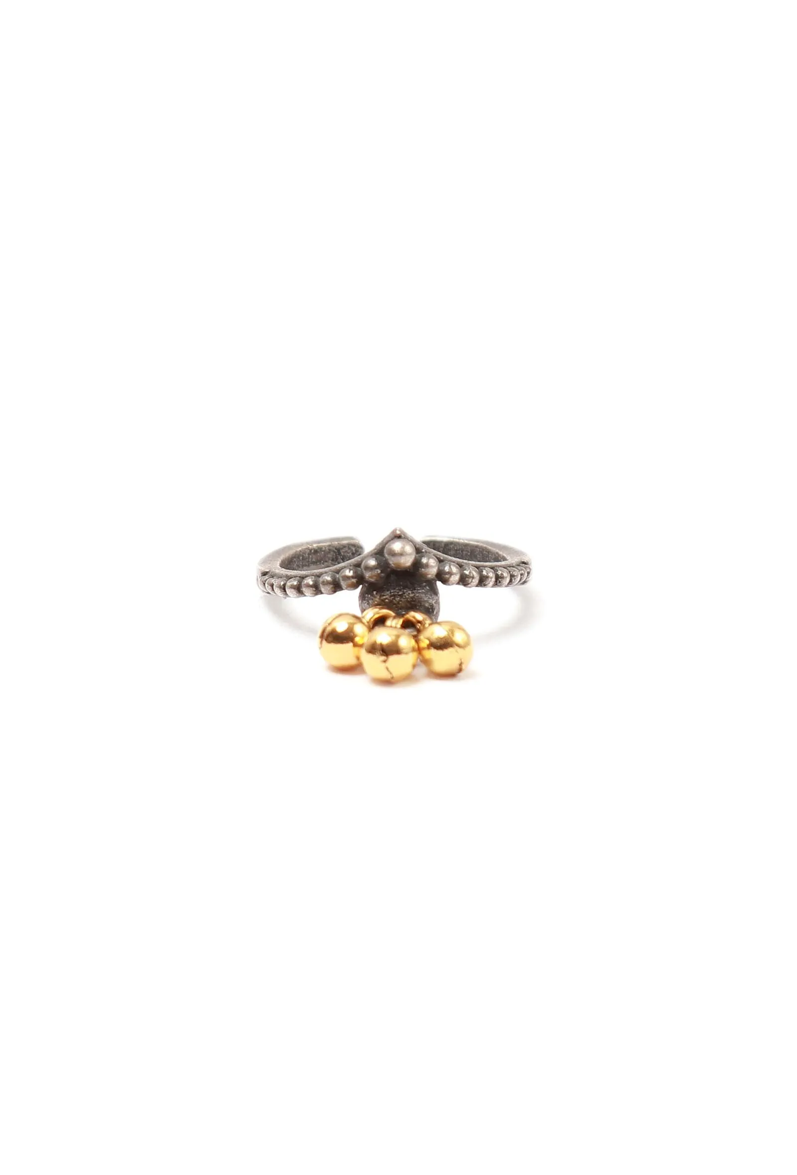 Set of 4: Malvika Silver Brass Toering