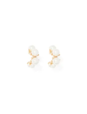 Signature Summer Small Pearl Hoop Earrings