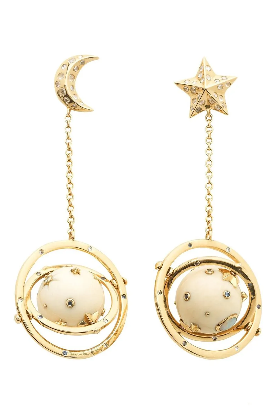 Spinning Galaxy Mammoth Earrings