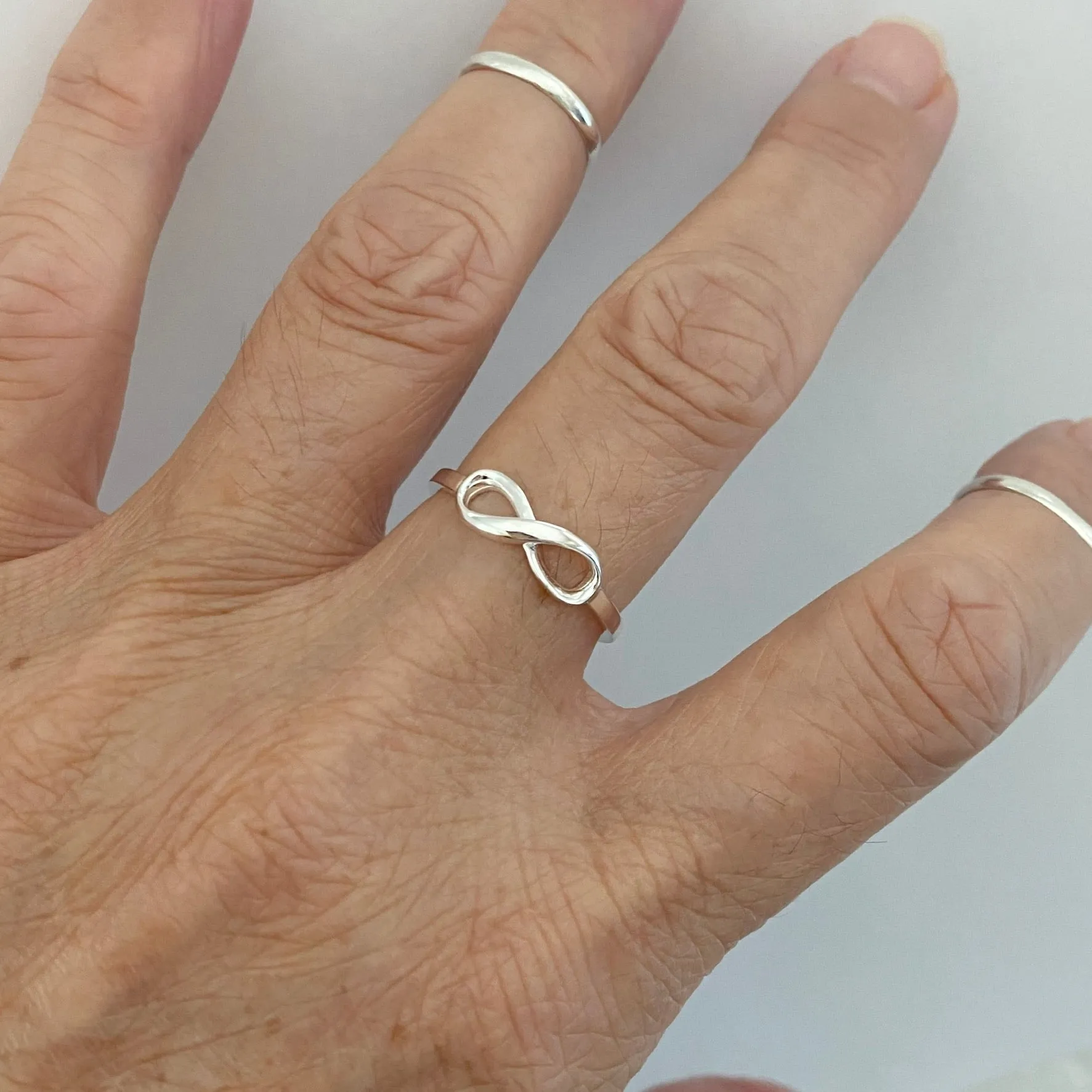 Sterling Silver Small Infinity Ring, Silver Ring, Love Ring, Promise Ring, Forever Ring