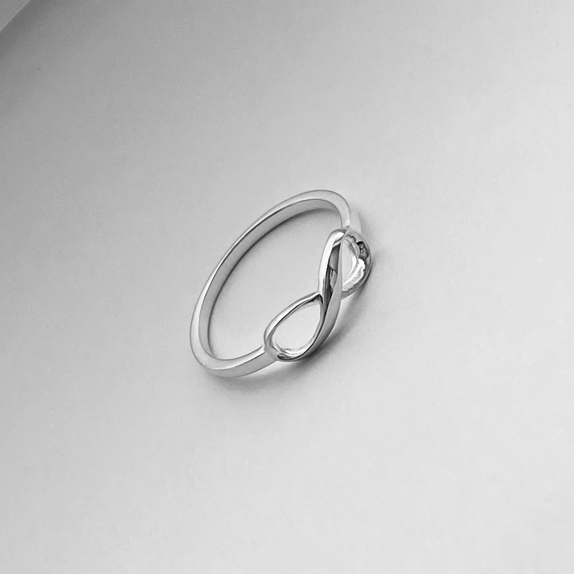 Sterling Silver Small Infinity Ring, Silver Ring, Love Ring, Promise Ring, Forever Ring