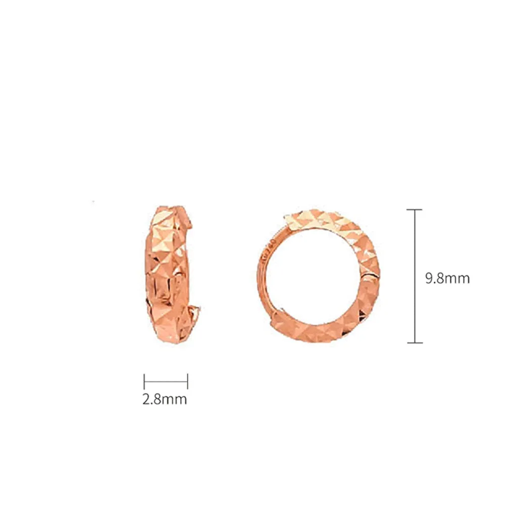 TAKA Jewellery Dolce 18K Gold Earrings Hoop Cutting
