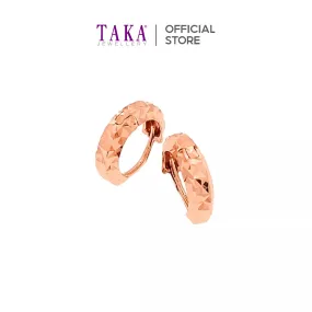 TAKA Jewellery Dolce 18K Gold Earrings Hoop Cutting