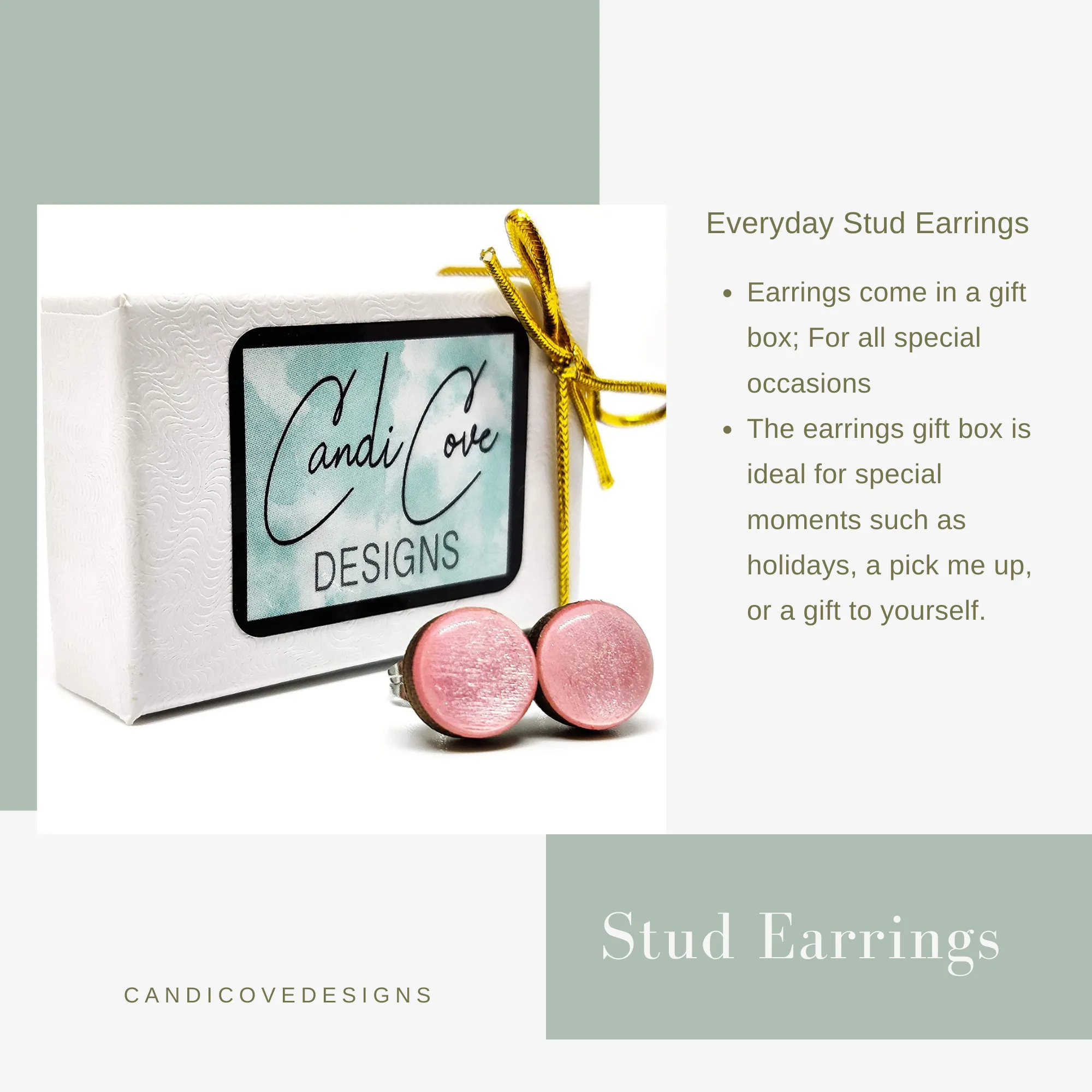 Terrazzo Stud Earrings by Candi Cove Designs