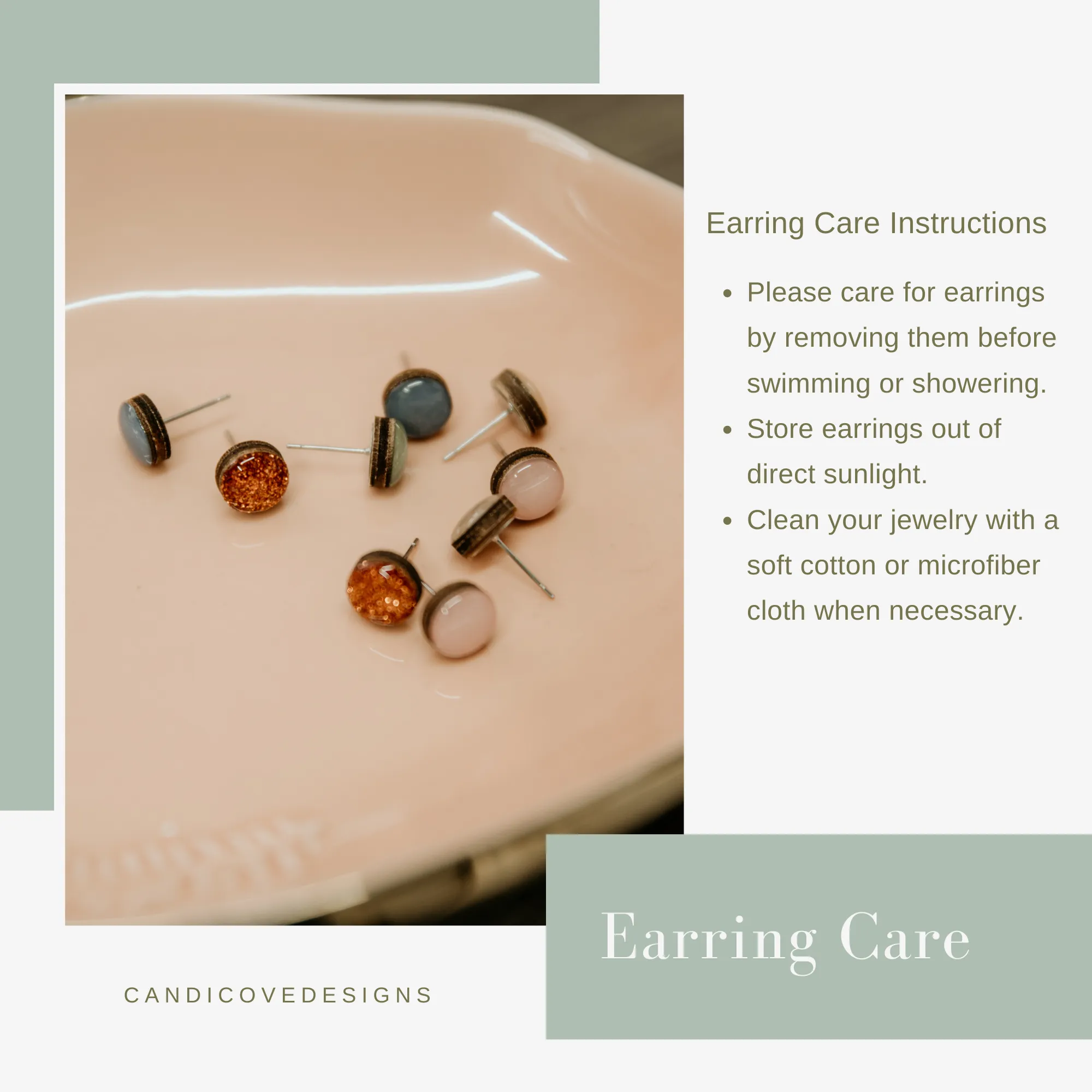 Terrazzo Stud Earrings by Candi Cove Designs