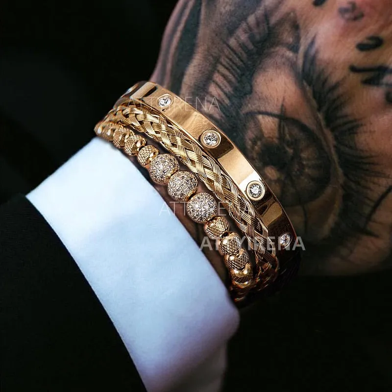 The Pizzuto Gold Stacks Bracelet