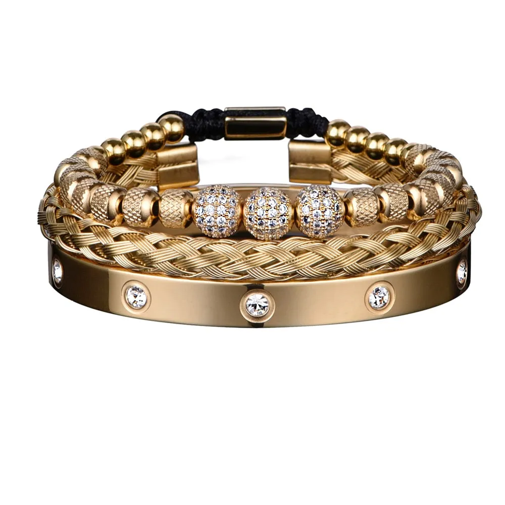 The Pizzuto Gold Stacks Bracelet