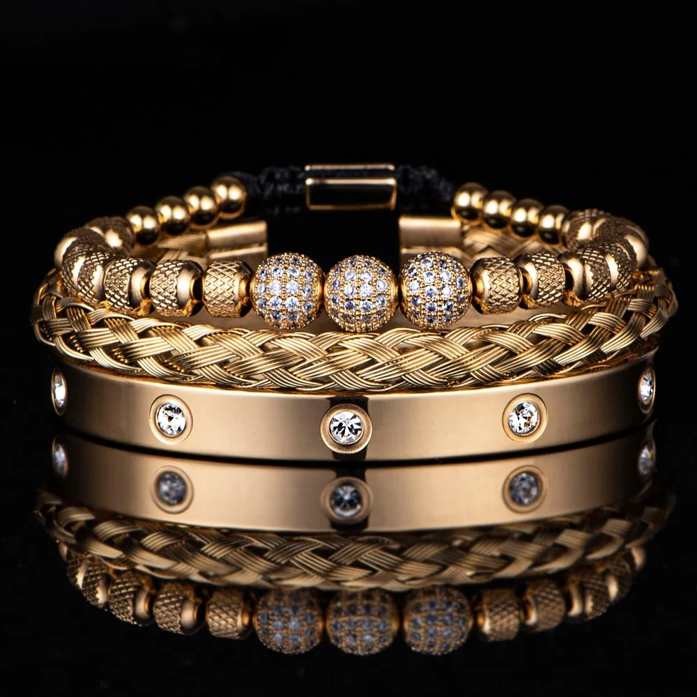The Pizzuto Gold Stacks Bracelet