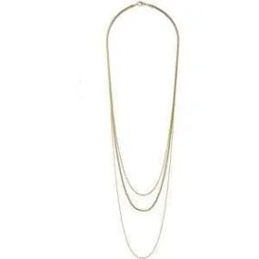 Three Layer Metal Button Accessories Long Necklace Sweater Decoration Chain