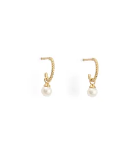 TINY PEARL HOOPS