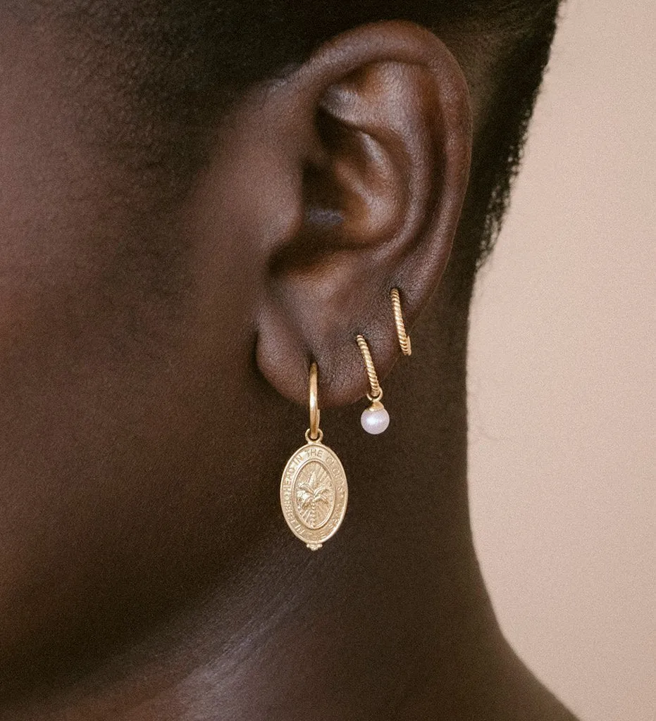 TINY PEARL HOOPS