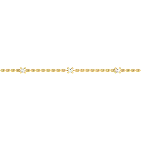 Triplet solitaire mini bracelet