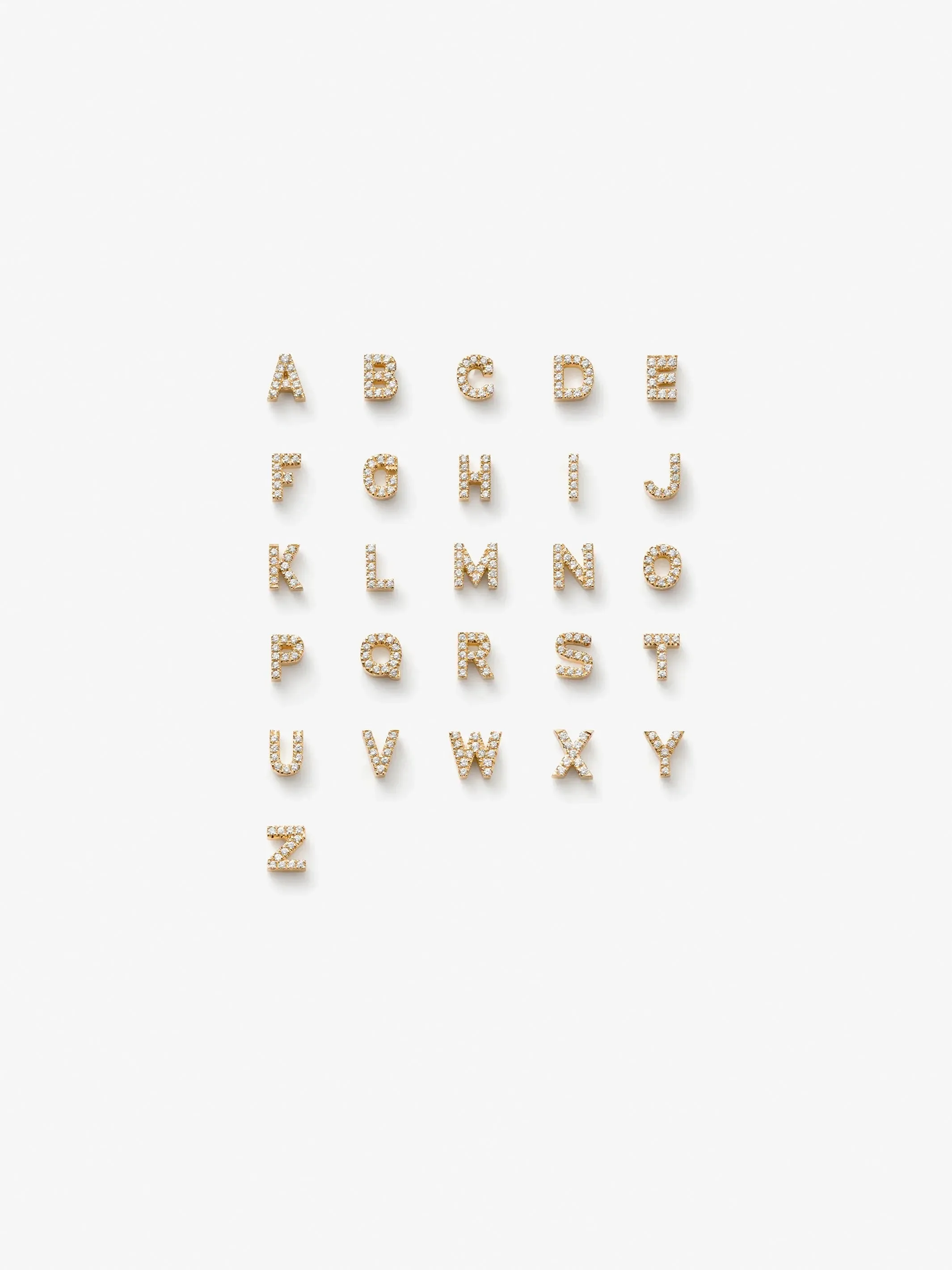 Two Diamond Letters & Heart Necklace