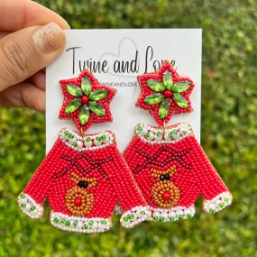 Ugly Sweater Beaded Earrings