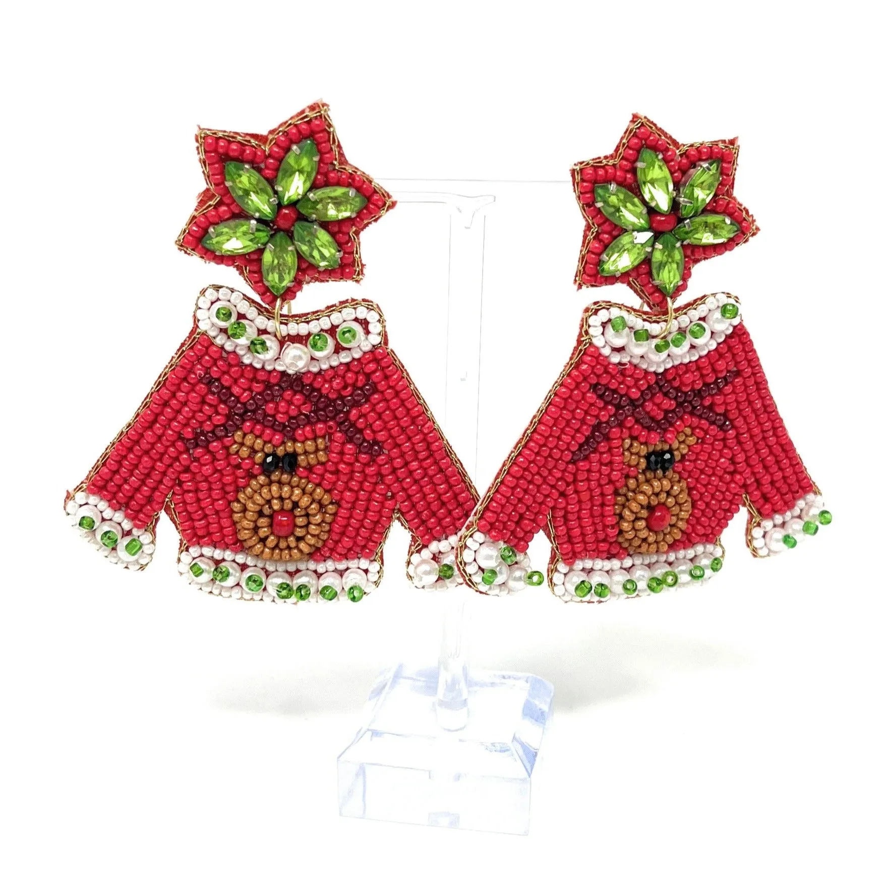 Ugly Sweater Beaded Earrings