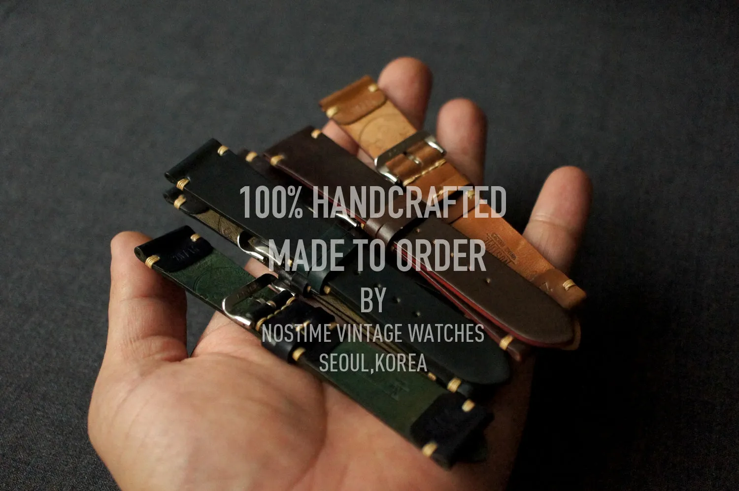 WHISKEY HORWEEN SHELL CORDOVAN CUSTOM MADE STRAP