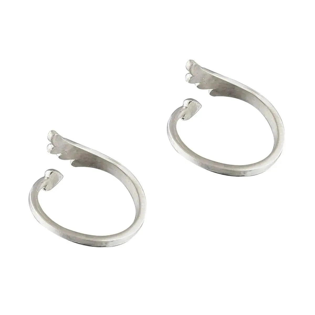 Wings Silver Toe Ring (Pair)