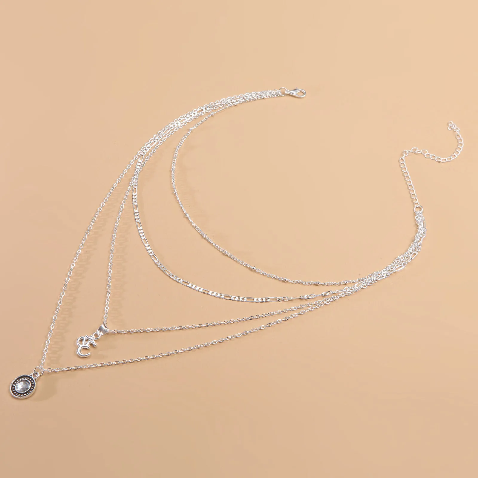 Women's Bohemian Style Vintage Alloy Drop Multi-layered Necklace