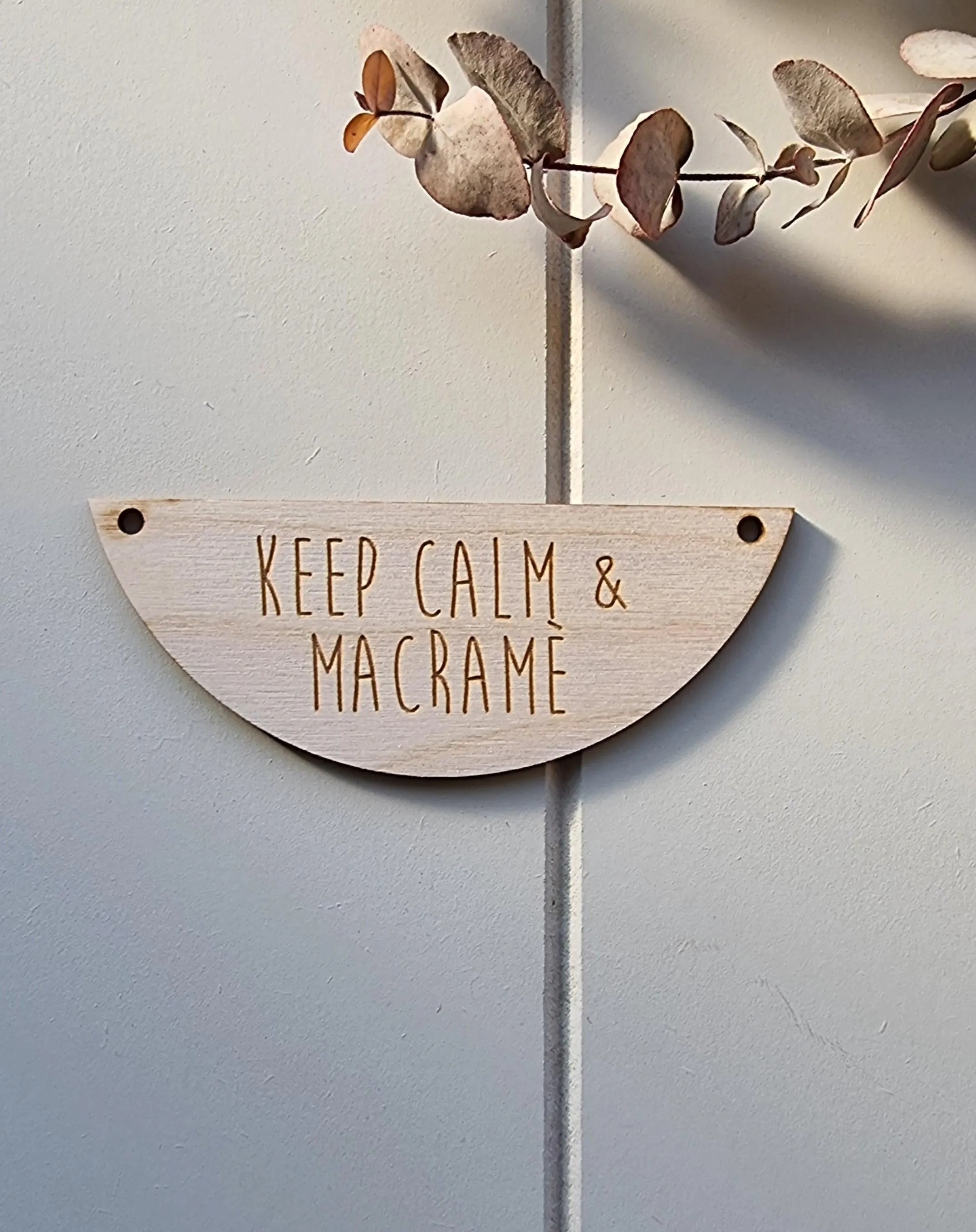 Wood Signs For Macrame Wall Hangers | Holes are 3mm